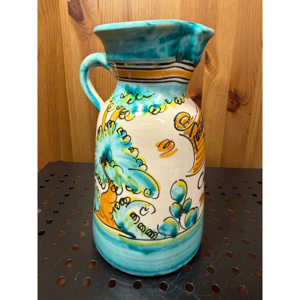 Restaurante Botin Madrid Spain 1725 Hand Painted Ceramic Pitcher Jug Signed